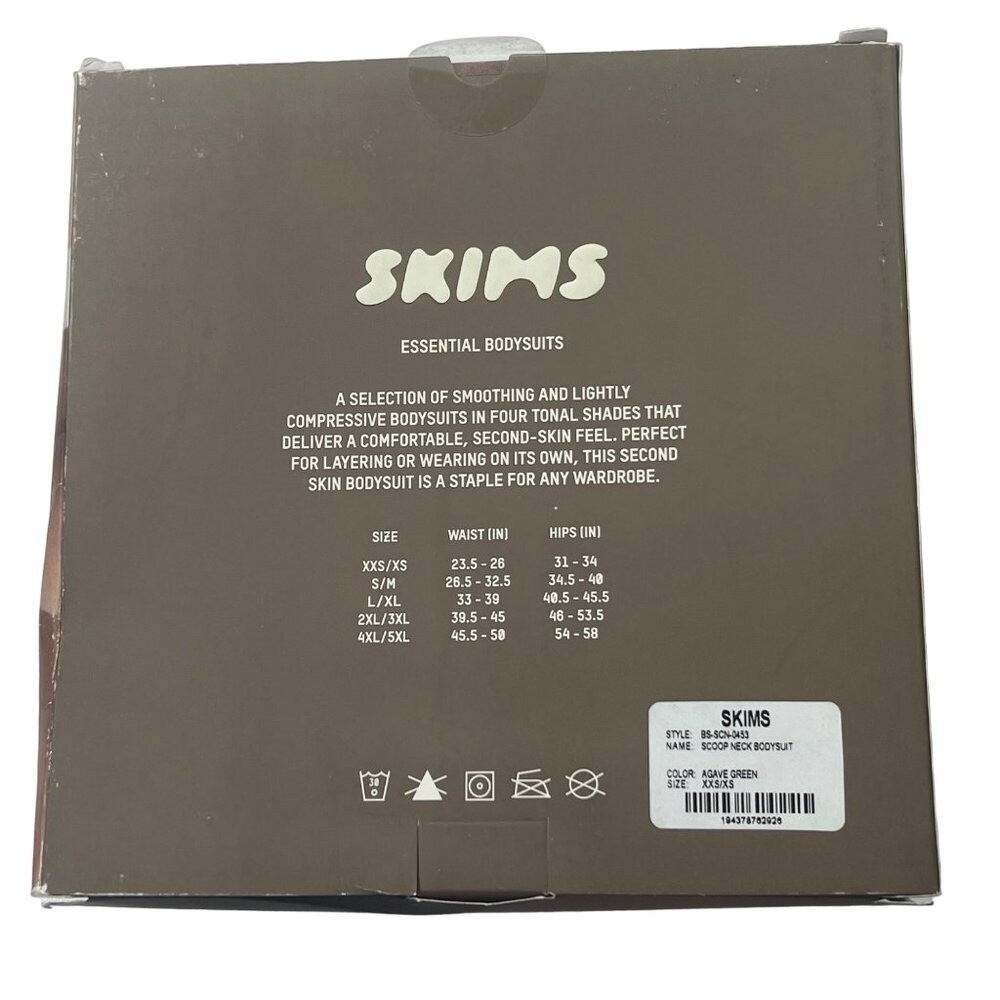 SKIMS Essential Scoop Neck Bodysuit Agave Womens XXS/XS - Picture 7 of 8